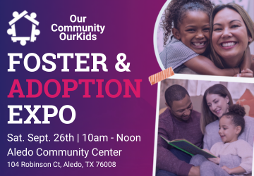 Aledo Foster Care & Adoption Expo - September 26, 2026 from 10am - Noon